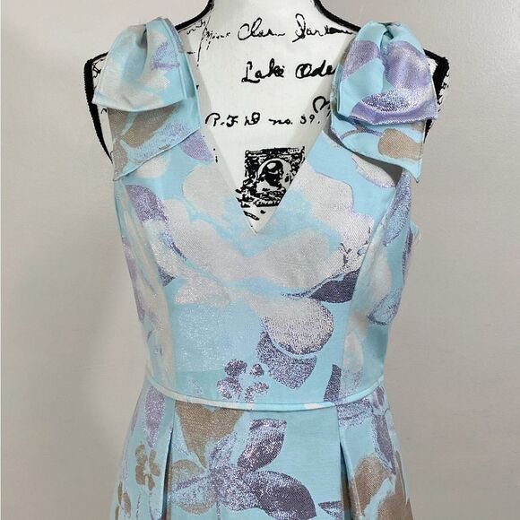 Aidan Mattox Floral Jacquard Ball Gown size 6 - Picture 7 of 15